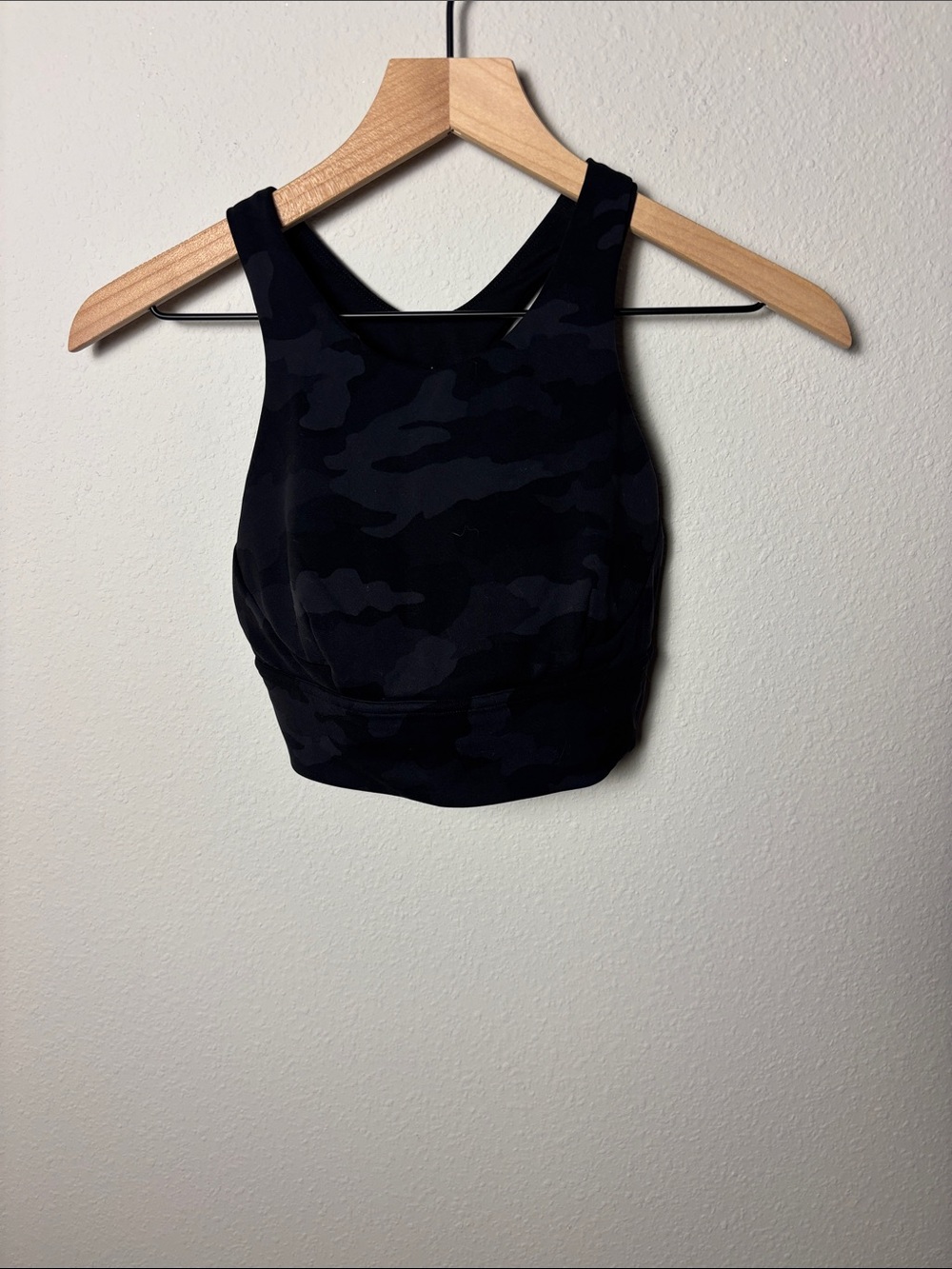 Lululemon Wunder Train Longline Bra Med Support C/D Cup 365 Camo Deep Coal Multi